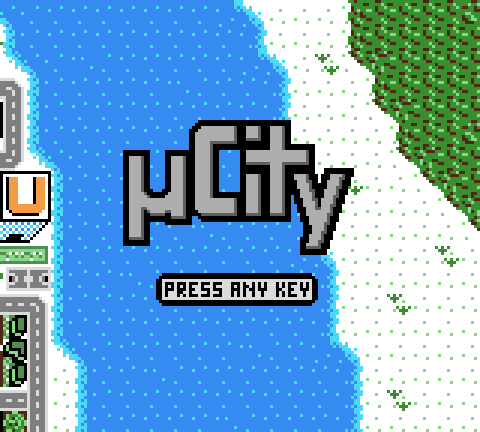 µCity (Homebrew) — Title screen